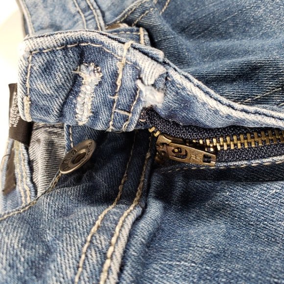 A.N.A. Straight Leg Jeans W/Black Flower Graphic 6 - Picture 6 of 9